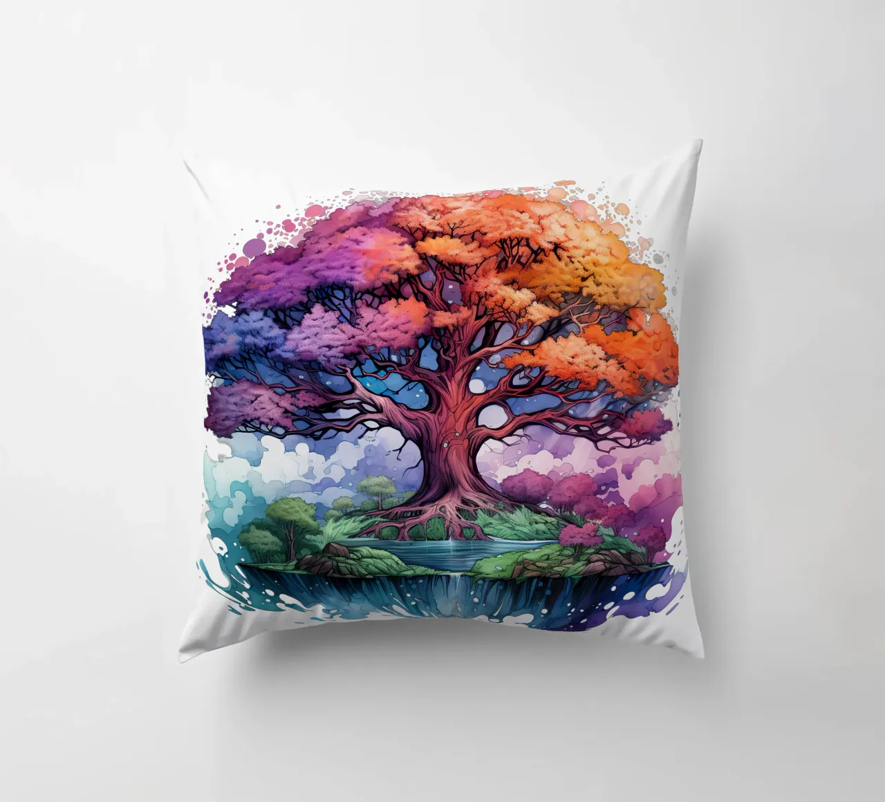 Albero della vita colorato cuscino da Spiritual Touch