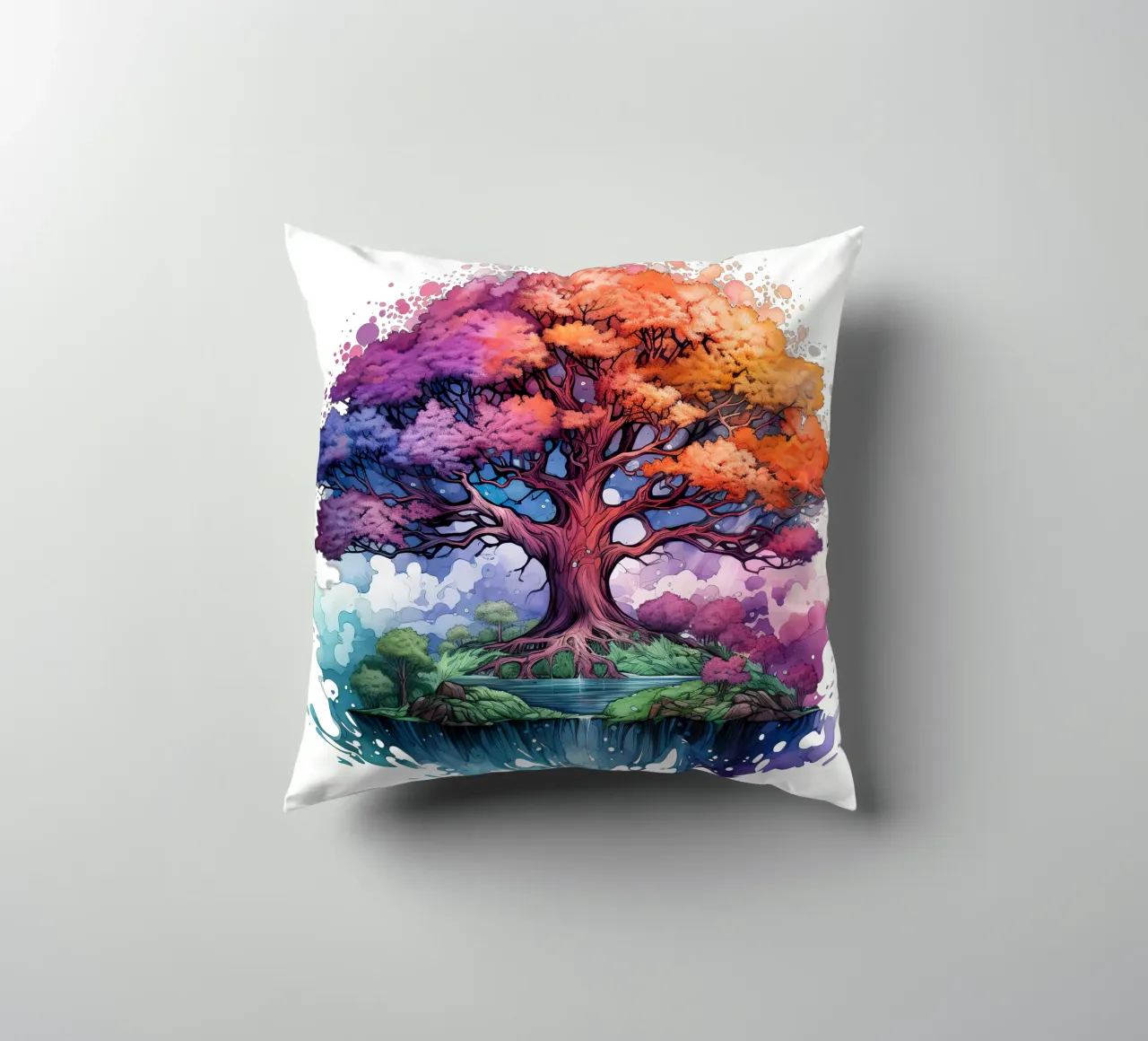 Albero della vita colorato cuscino da Spiritual Touch