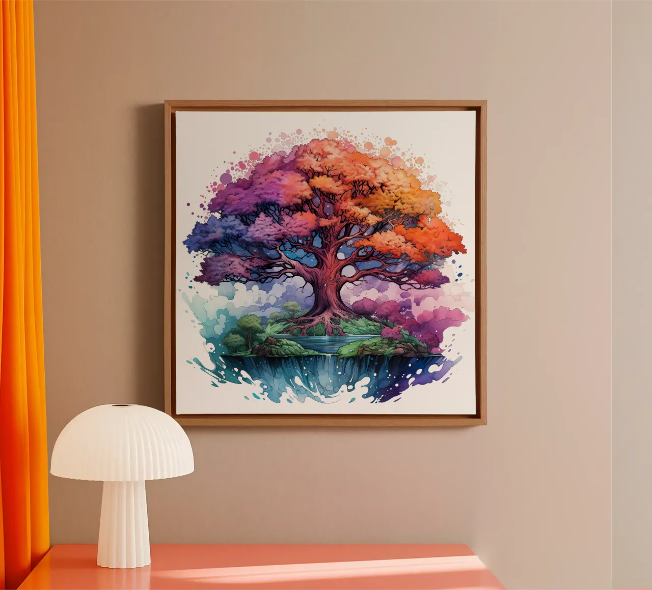 Albero della vita colorato tela da Spiritual Touch