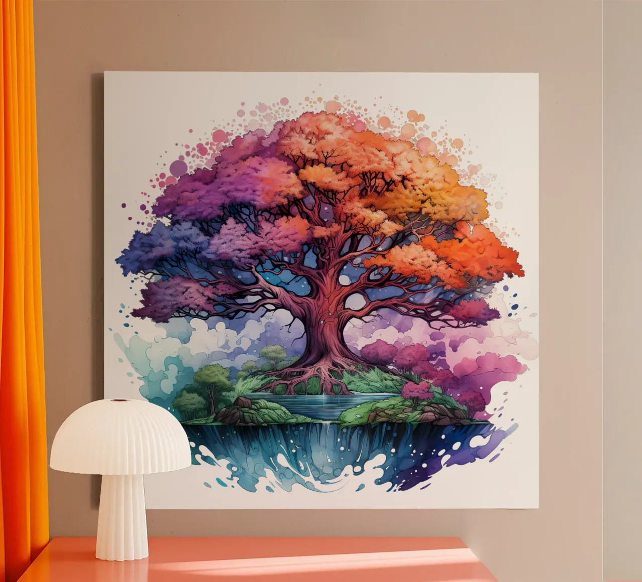 Albero della vita colorato tela da Spiritual Touch