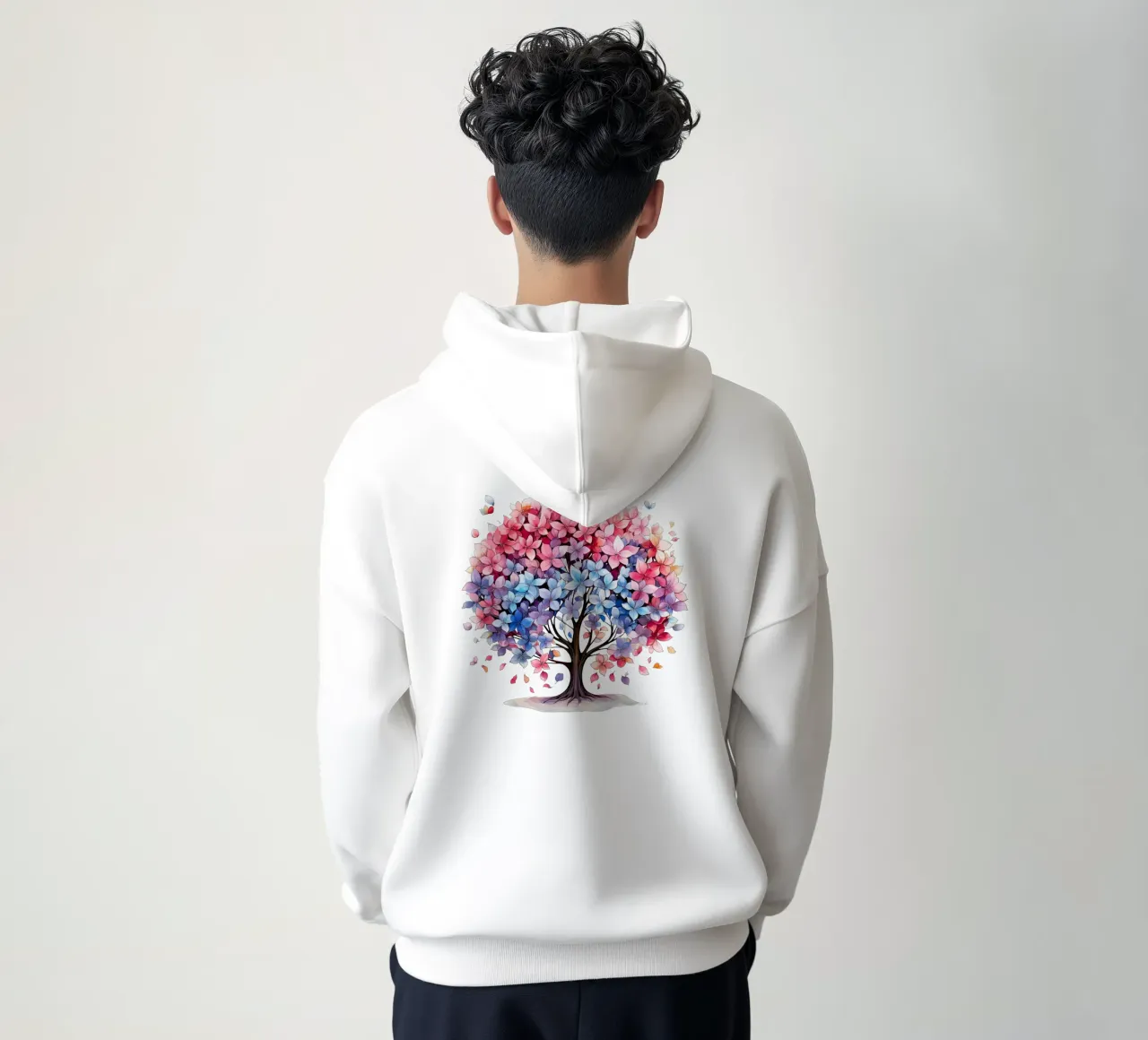 Albero della vita colorato felpa con cappuccio da Spiritual Touch