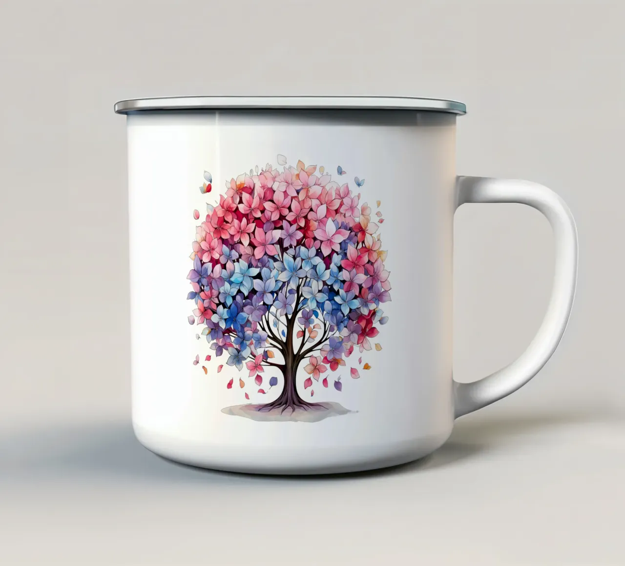 Albero della vita colorato tazza in smalto da Spiritual Touch