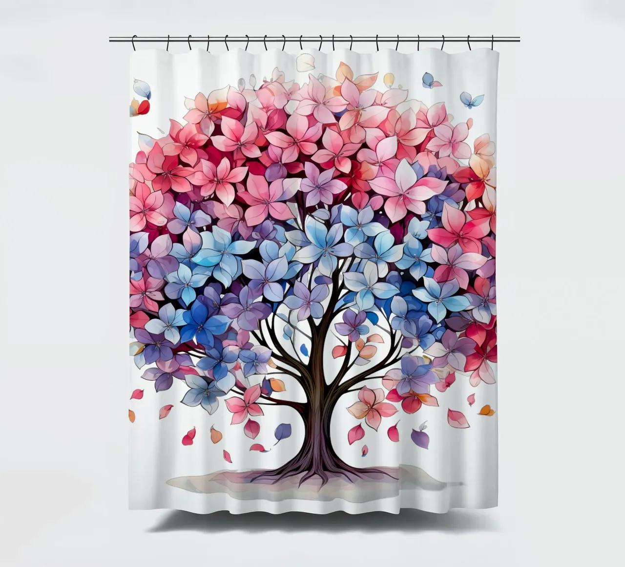 Bunter Baum des Lebens Duschvorhang von Spiritual Touch