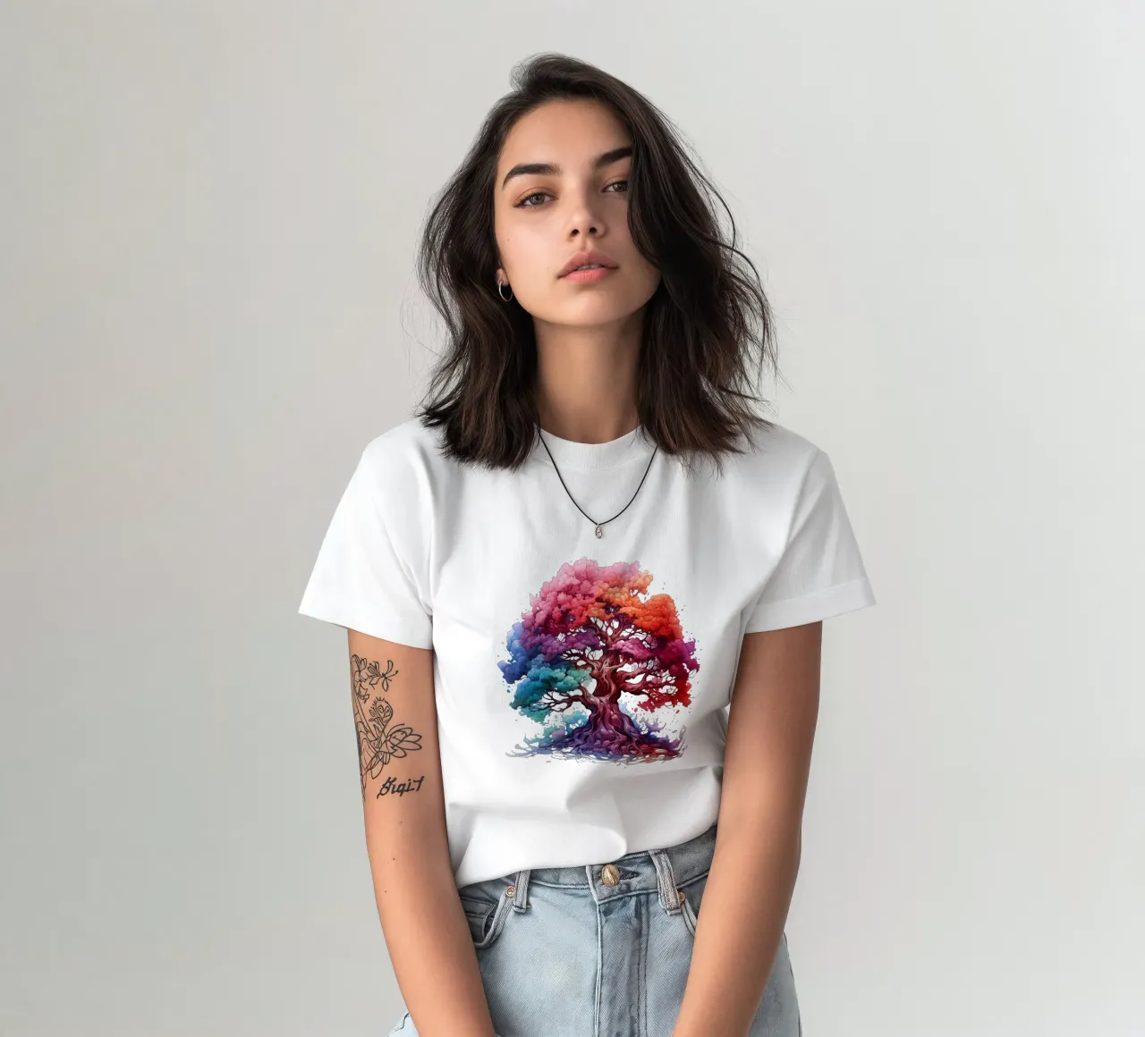 Albero della vita colorato t-shirt da Spiritual Touch
