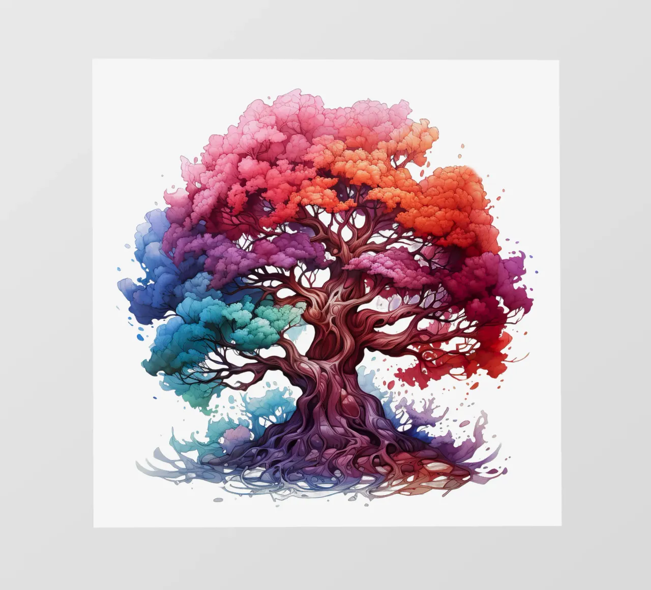 Albero della vita colorato pellicola backlit da Spiritual Touch