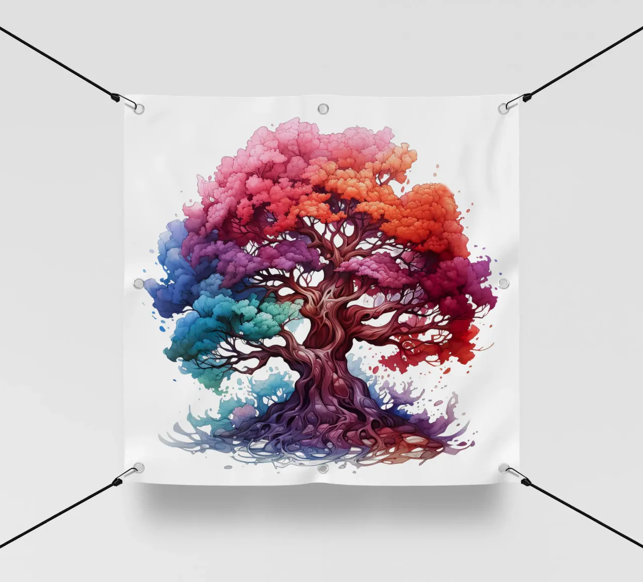 Albero della vita colorato telo in pvc da Spiritual Touch