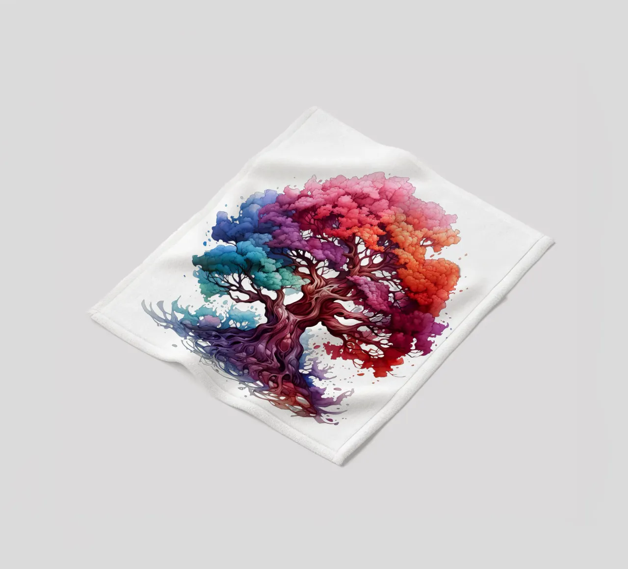 Albero della vita colorato coperta in pile da Spiritual Touch