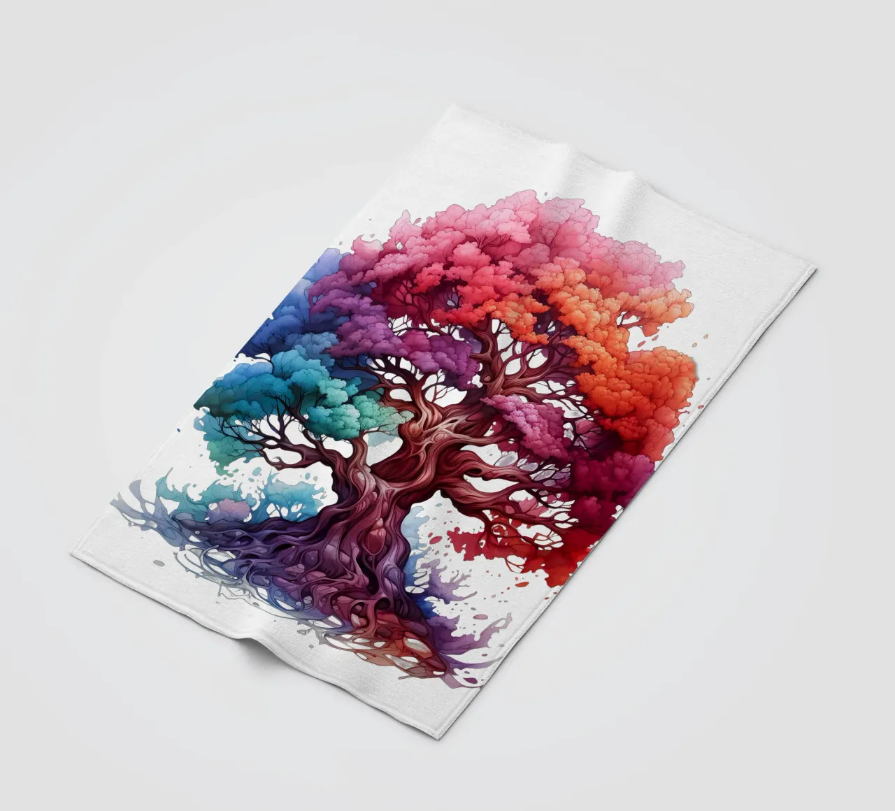 Albero della vita colorato coperta in pile da Spiritual Touch