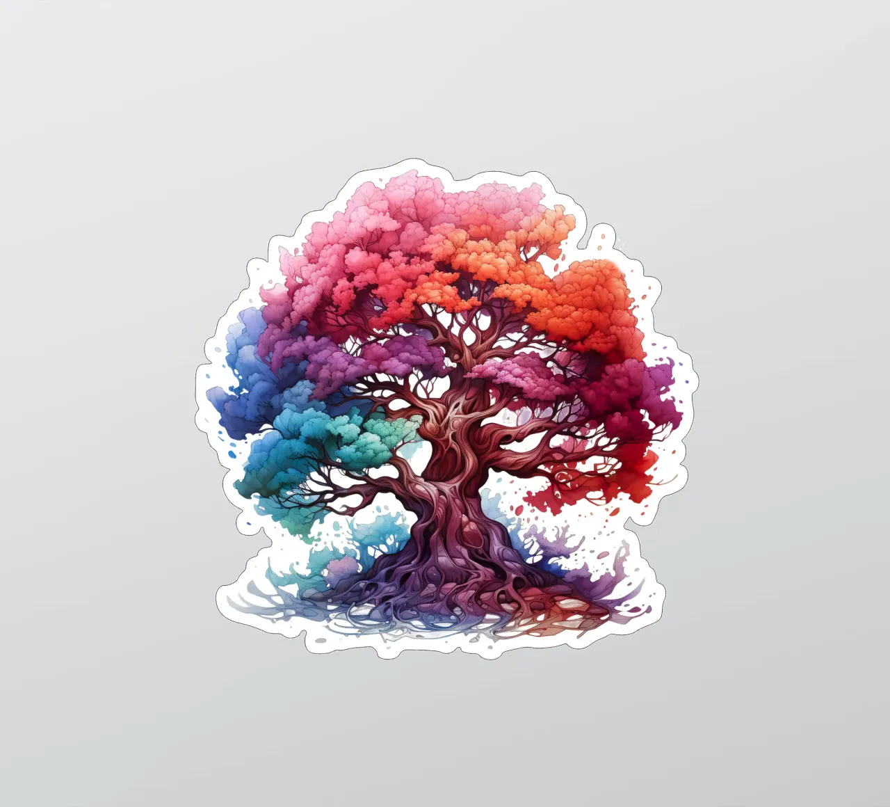 Bunter Baum des Lebens Sticker von Spiritual Touch