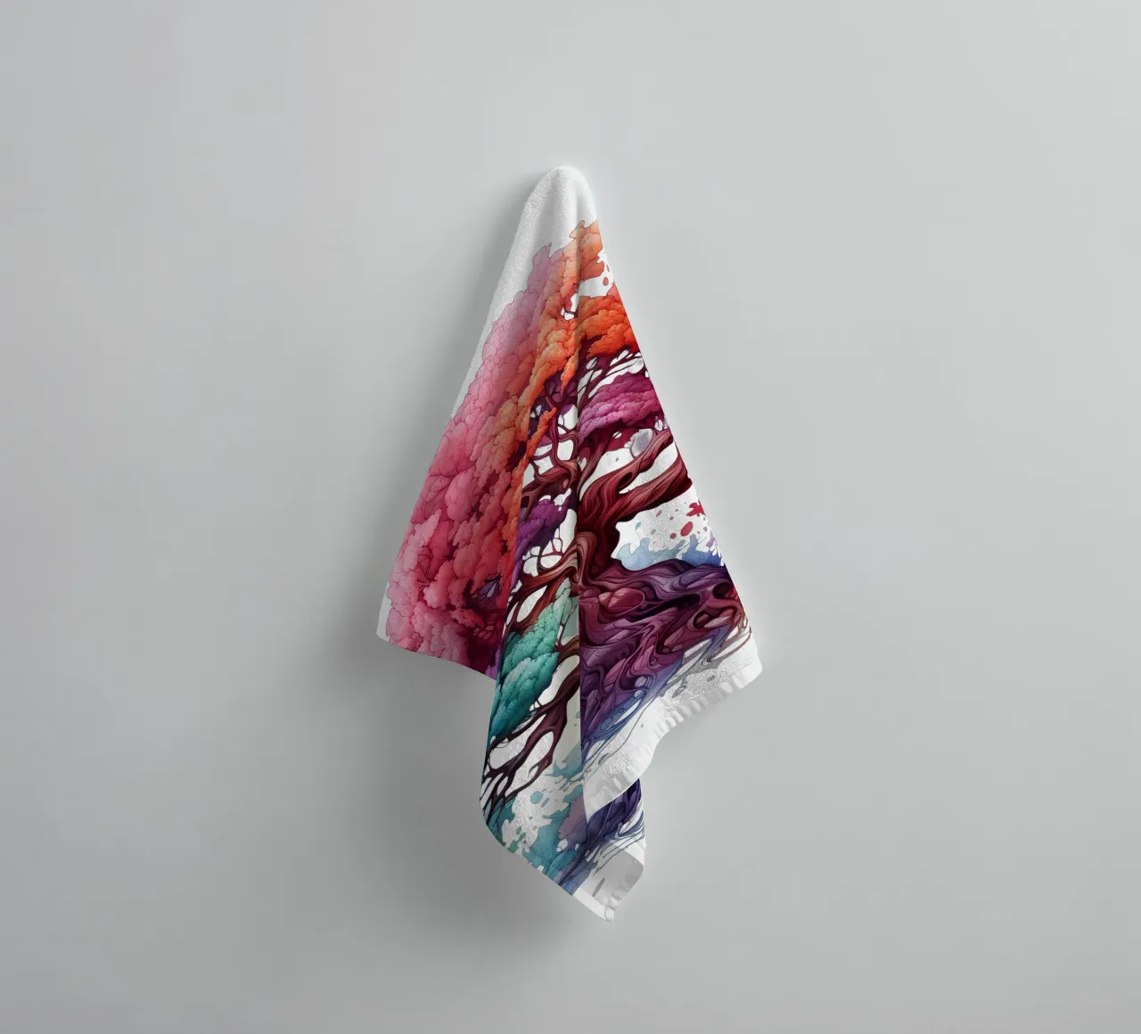 Albero della vita colorato asciugamano da bagno da Spiritual Touch