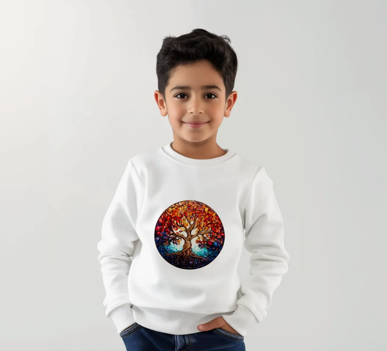 Albero della vita colorato felpa bambino da Spiritual Touch