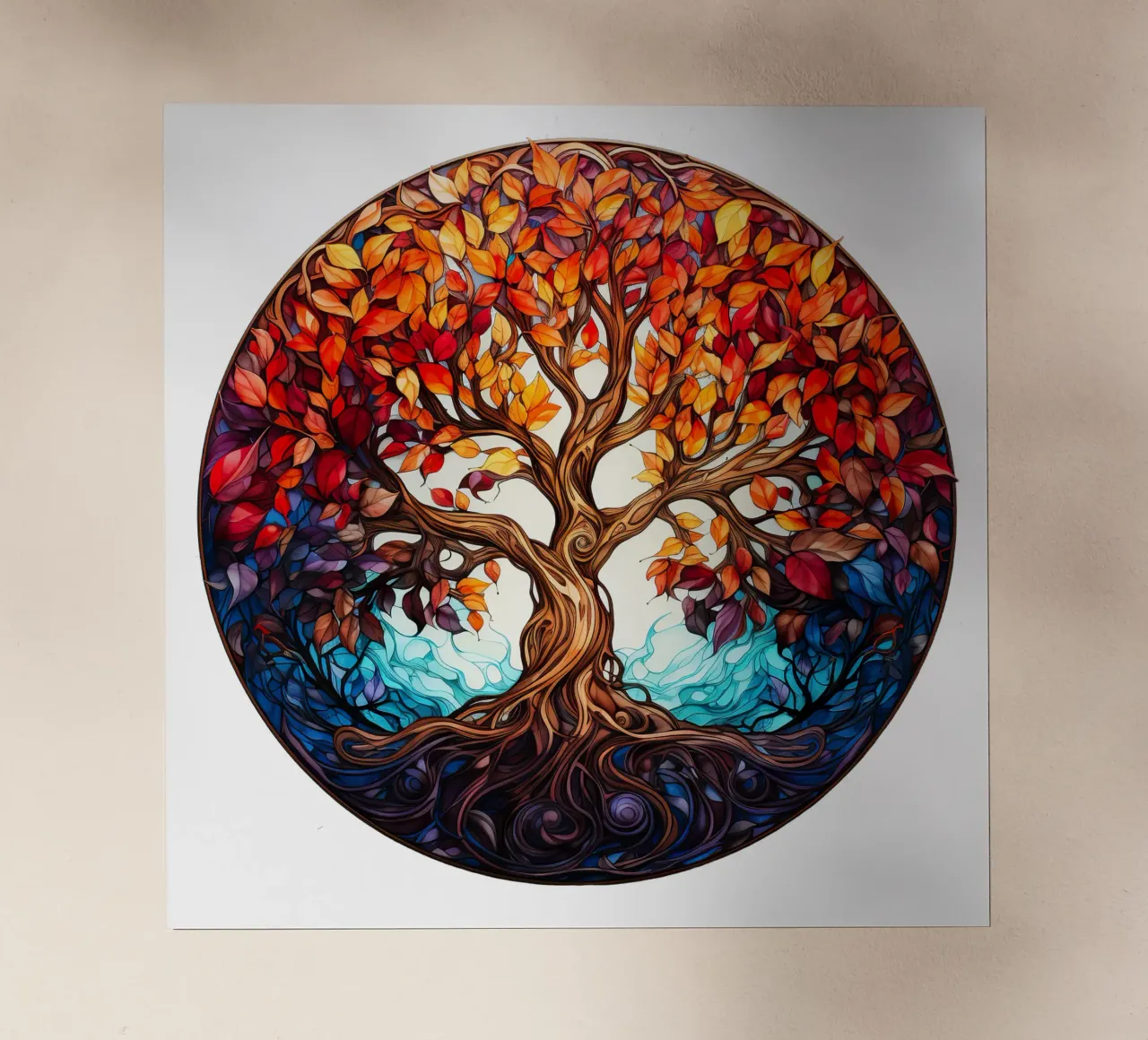 Albero della vita colorato pellicola backlit da Spiritual Touch