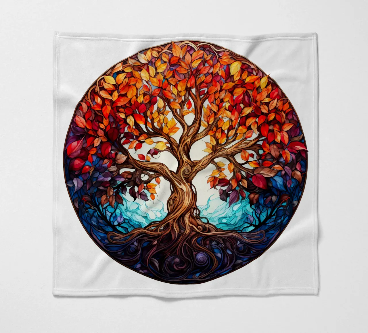Albero della vita colorato coperta in pile da Spiritual Touch