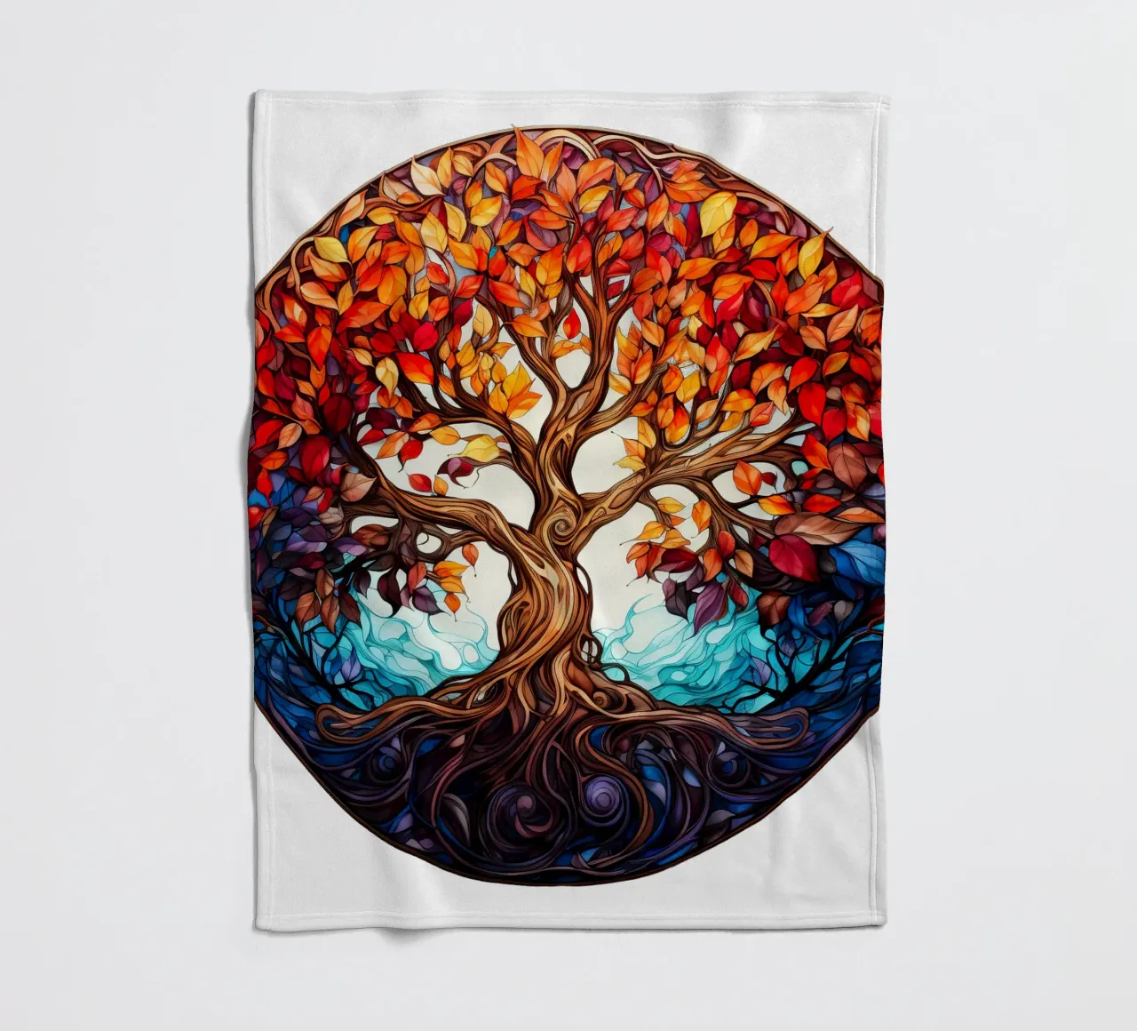 Albero della vita colorato coperta in pile da Spiritual Touch
