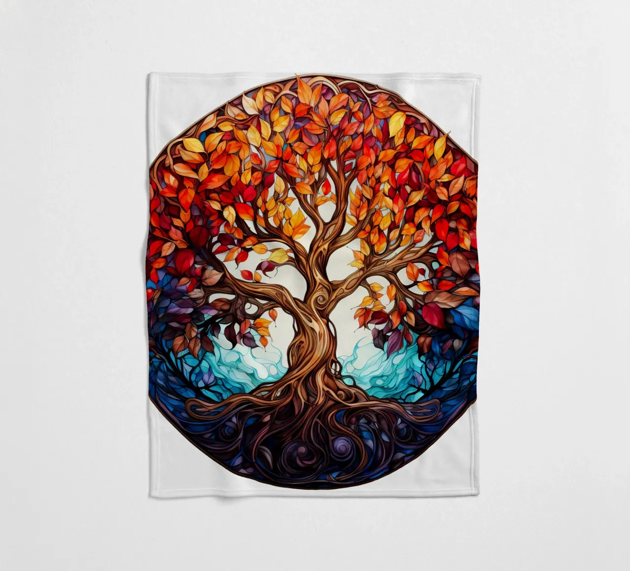 Albero della vita colorato coperta in pile da Spiritual Touch
