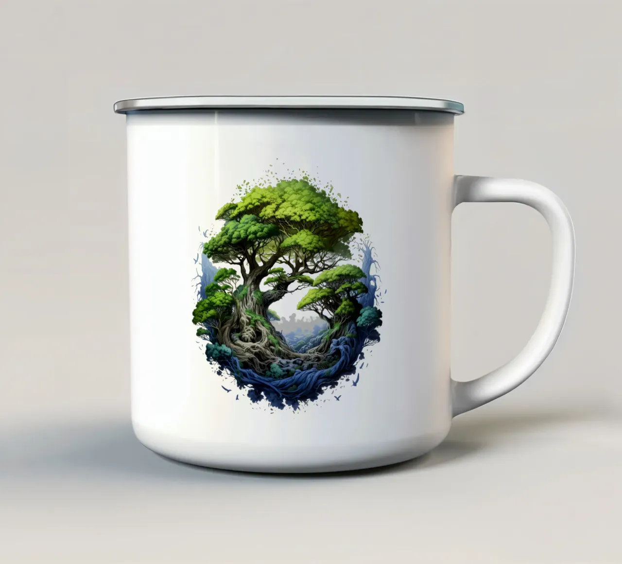 Albero della vita colorato tazza in smalto da Spiritual Touch