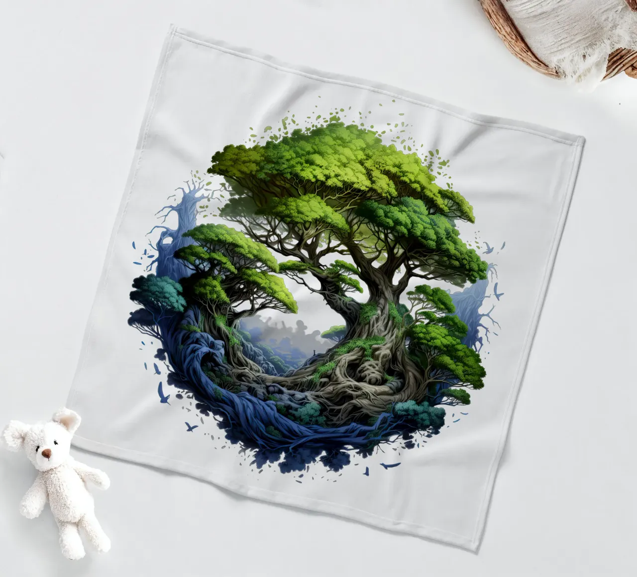 Albero della vita colorato coperta in pile da Spiritual Touch