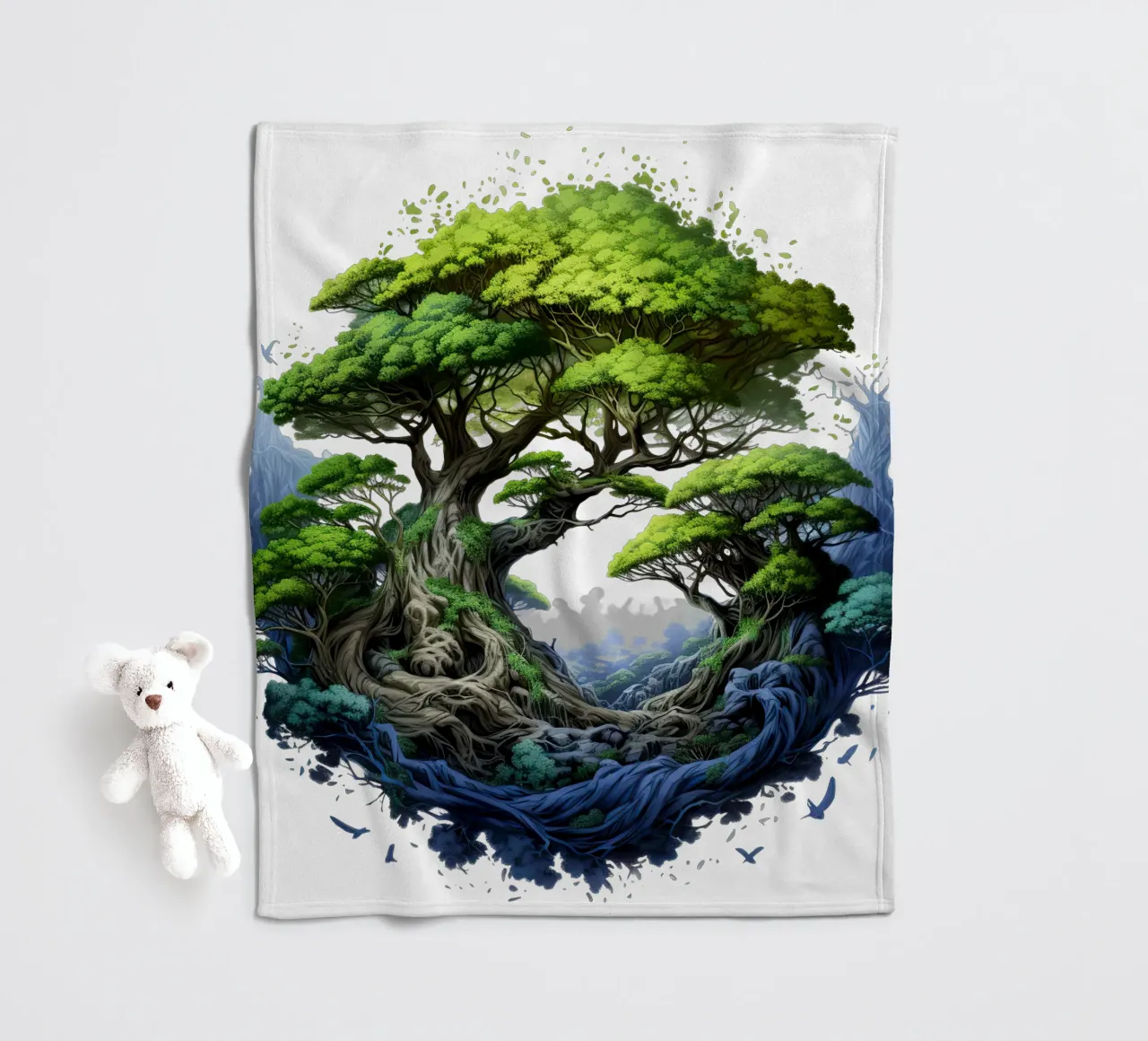 Albero della vita colorato coperta in pile da Spiritual Touch