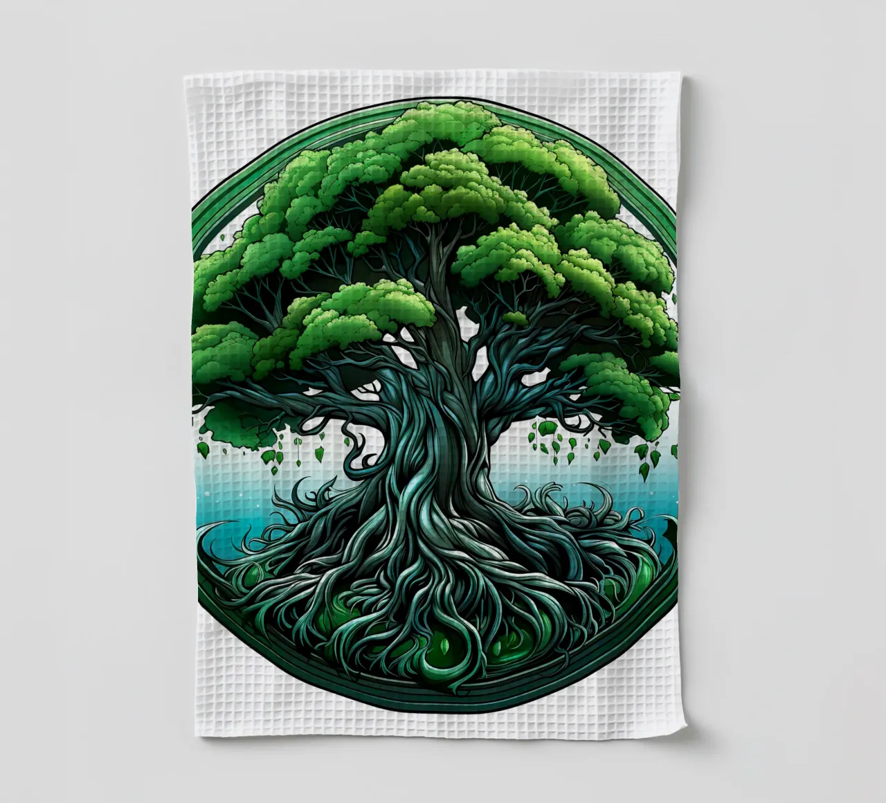 Albero della vita colorato canovaccio da cucina da Spiritual Touch