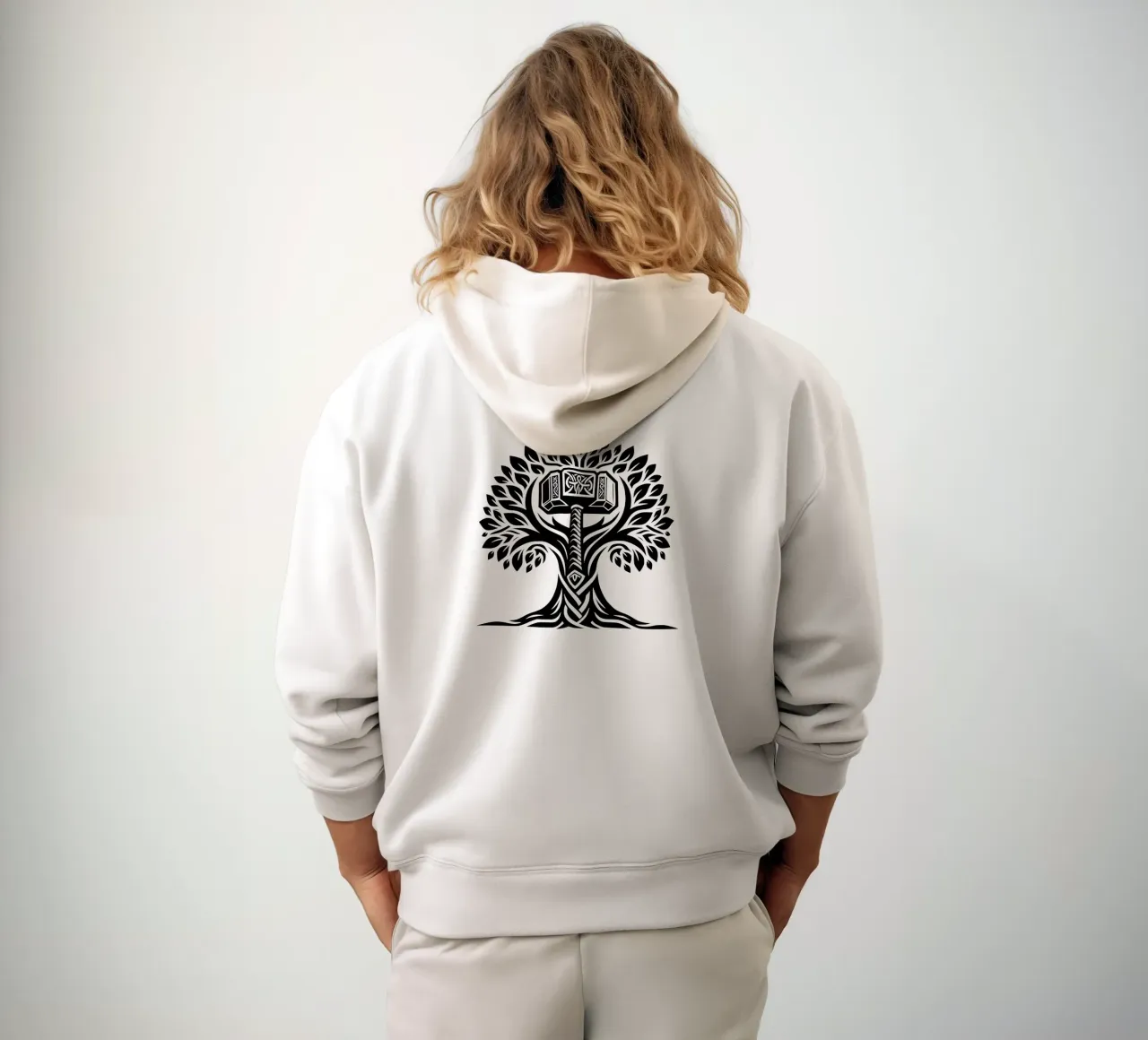 Mandala in bianco e nero felpa con cappuccio da Spiritual Touch