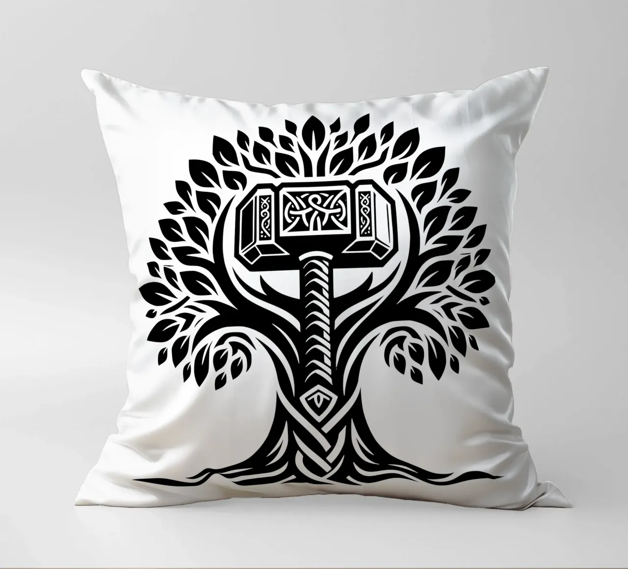 Mandala in bianco e nero cuscino da Spiritual Touch