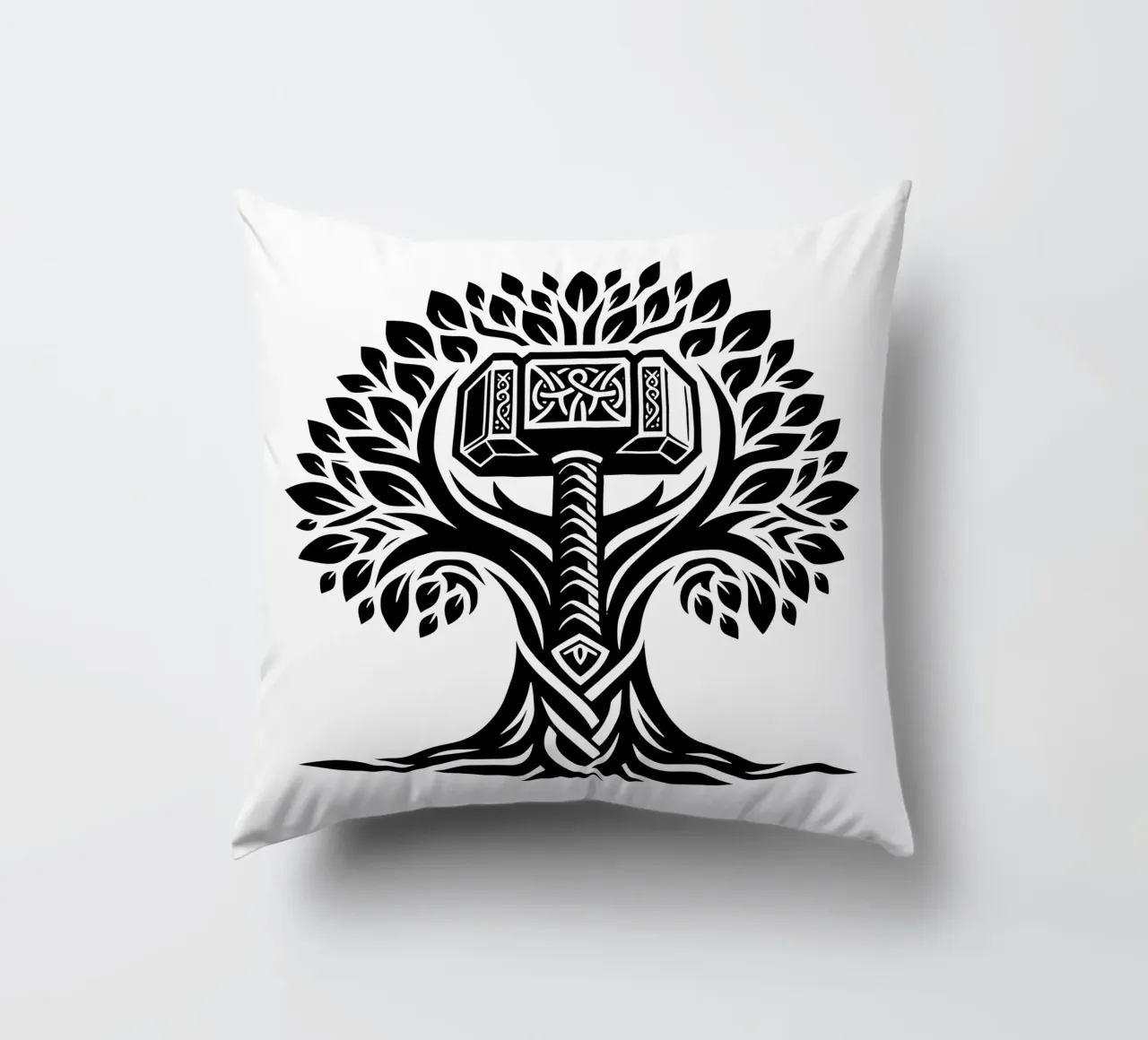 Mandala in bianco e nero cuscino da Spiritual Touch