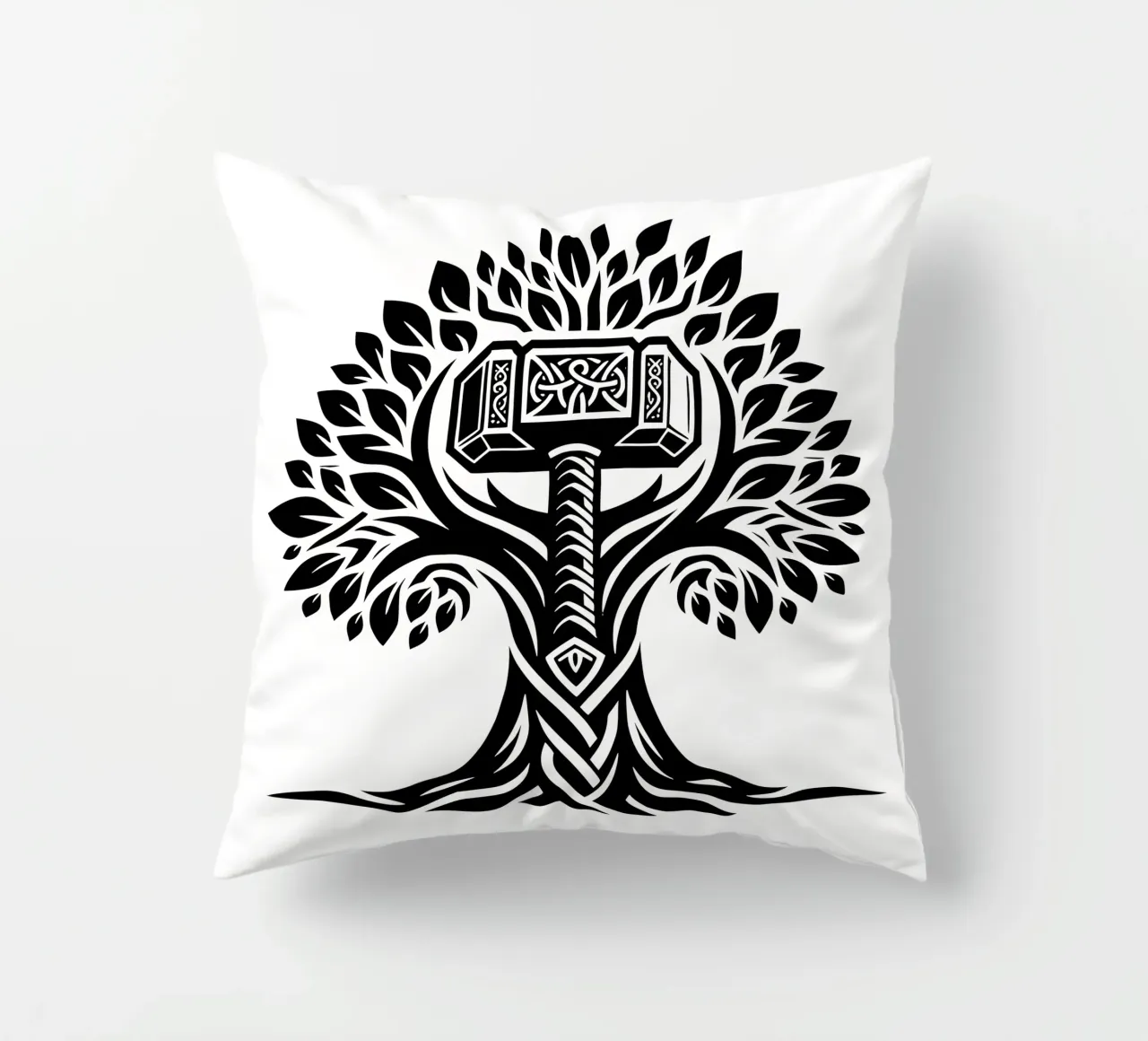 Mandala in bianco e nero cuscino da Spiritual Touch