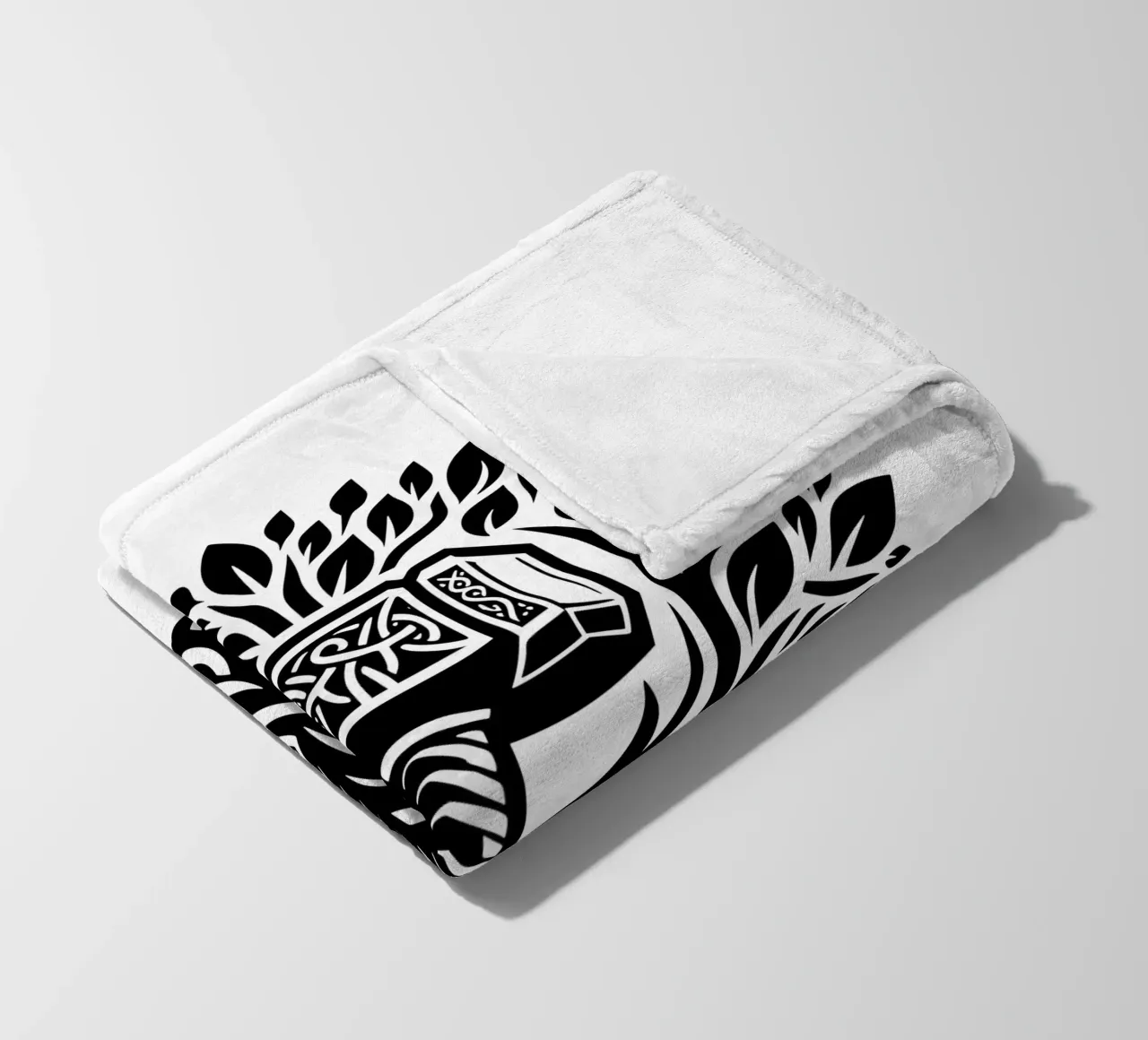 Mandala in bianco e nero coperta in pile da Spiritual Touch