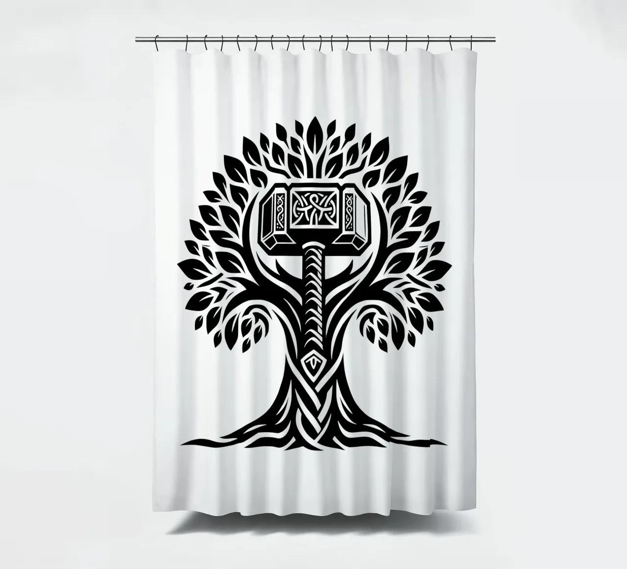 Mandala in bianco e nero tenda da doccia da Spiritual Touch