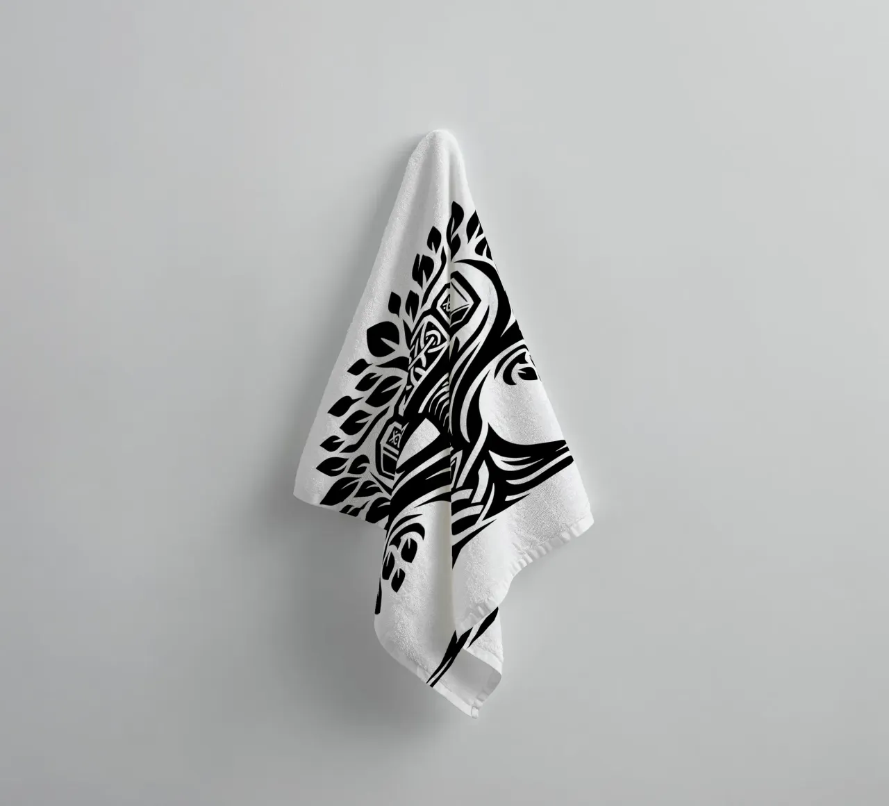 Mandala in bianco e nero asciugamano da bagno da Spiritual Touch