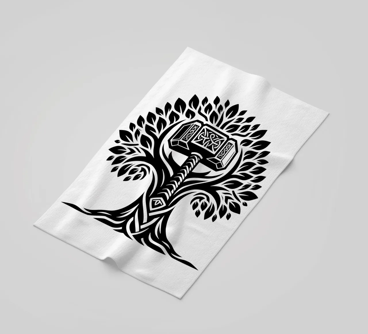 Mandala in bianco e nero telo mare da Spiritual Touch