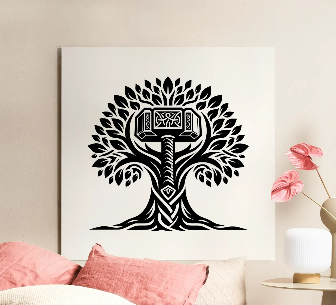 Mandala in bianco e nero alluminio dibond da Spiritual Touch