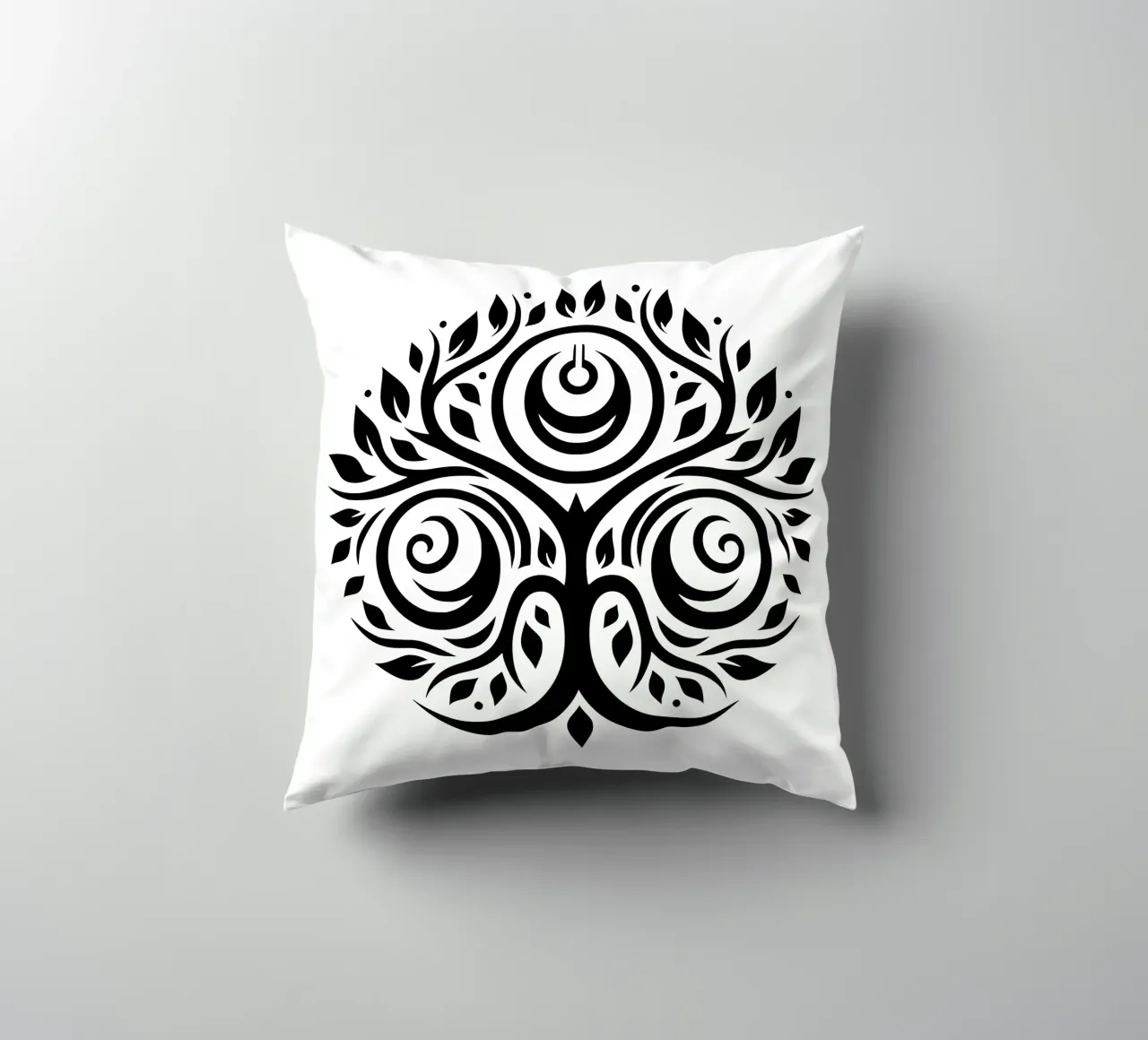 Mandala in bianco e nero cuscino da Spiritual Touch