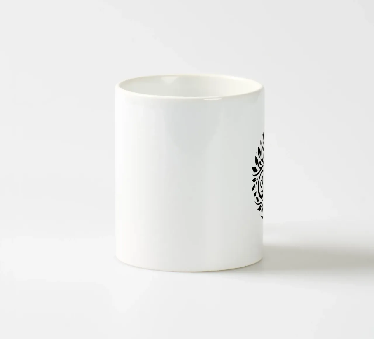 Mandala in bianco e nero tazza in ceramica da Spiritual Touch