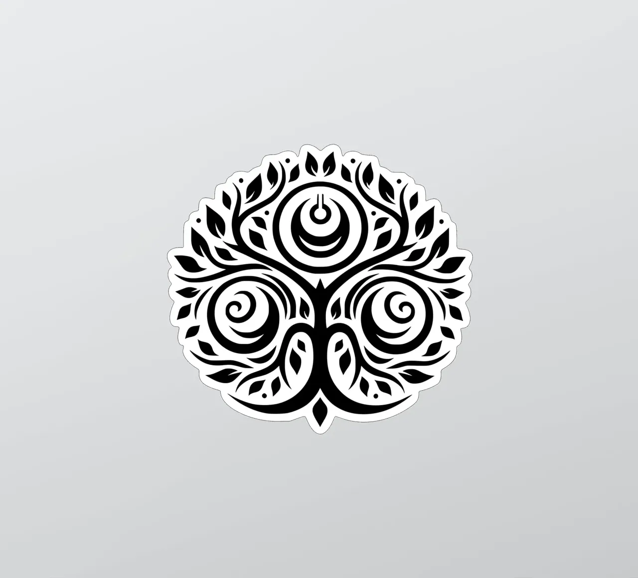 Mandala in bianco e nero adesivo da Spiritual Touch