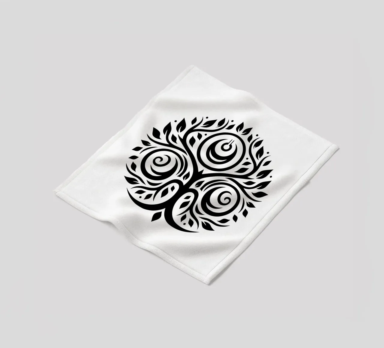 Mandala in bianco e nero coperta in pile da Spiritual Touch