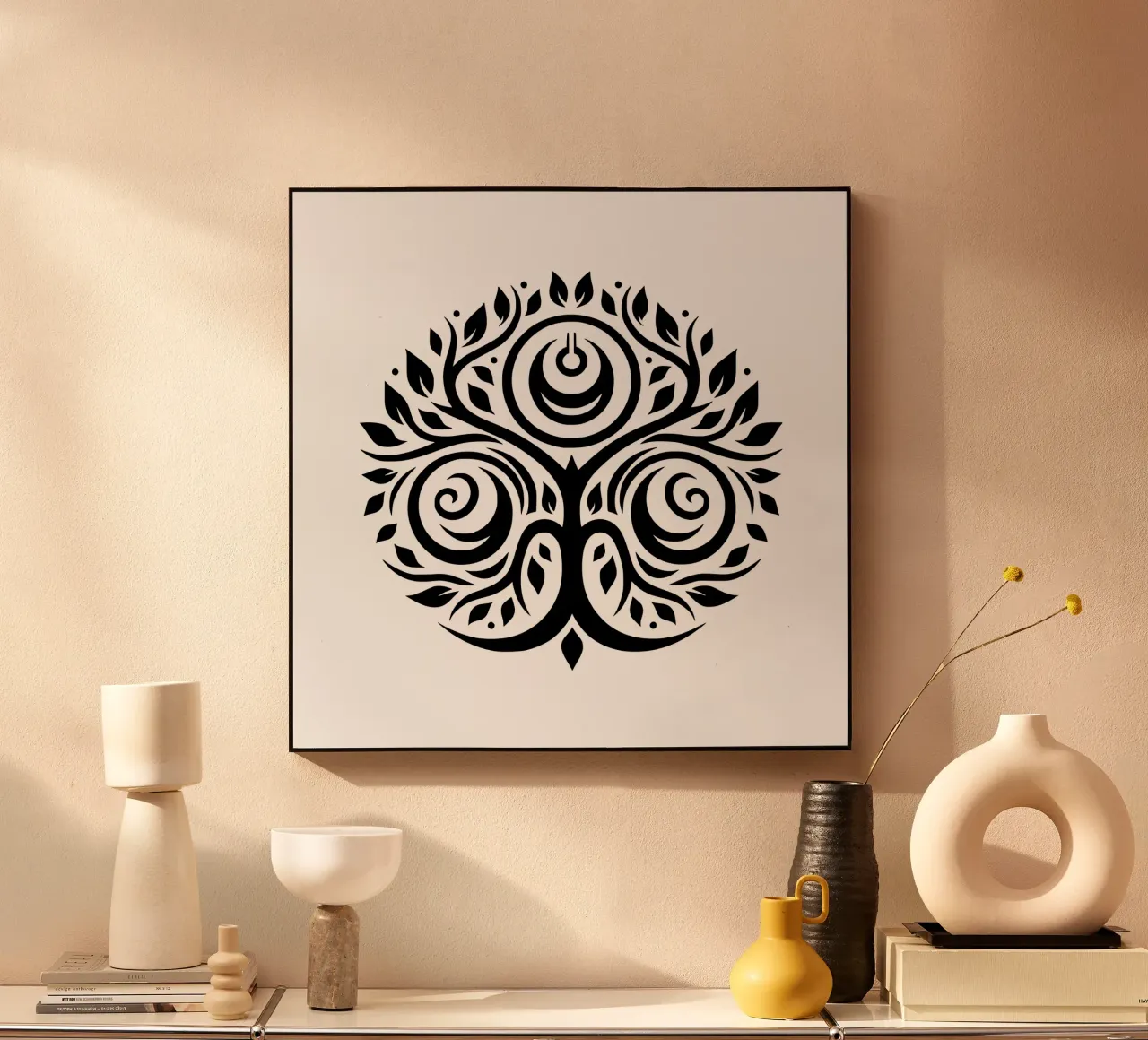 Mandala in bianco e nero plexiglass da Spiritual Touch