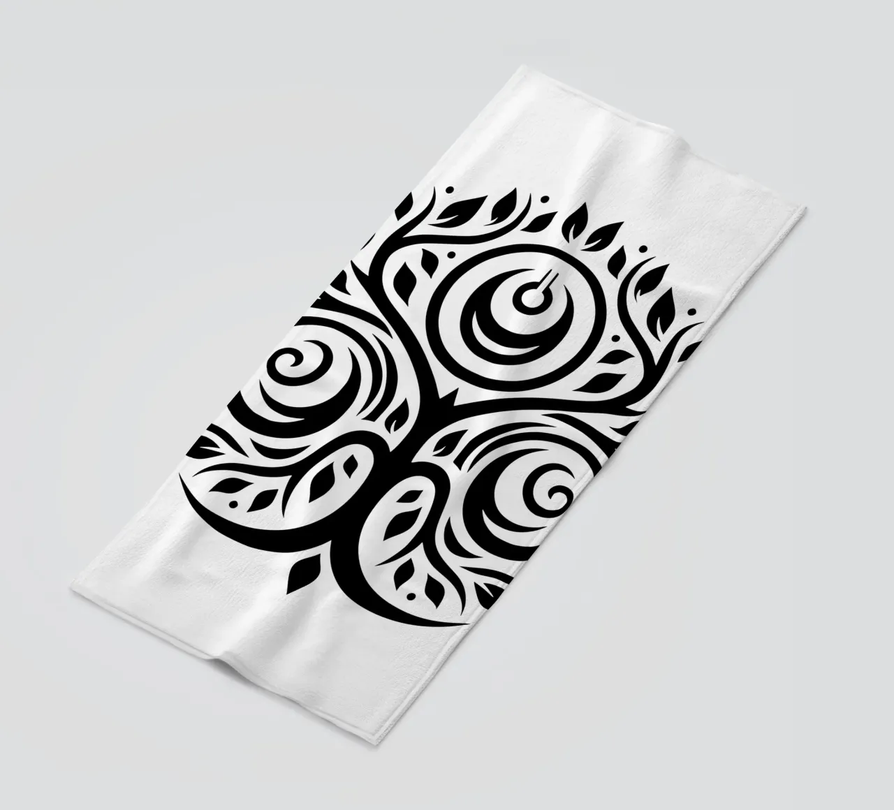 Mandala in bianco e nero telo mare da Spiritual Touch