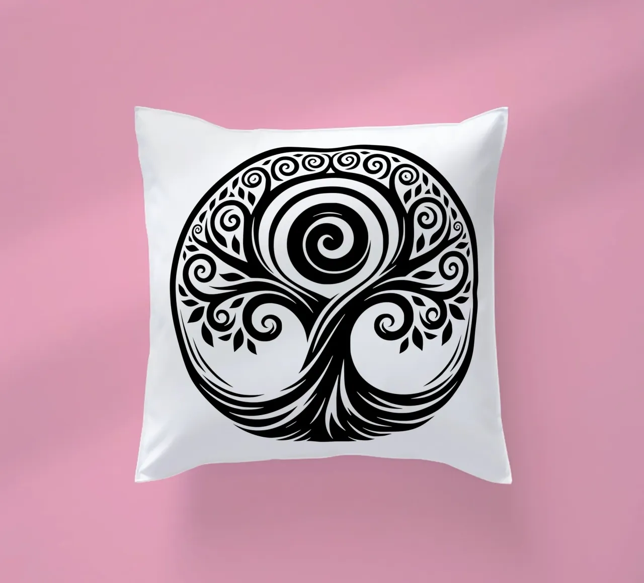 Mandala in bianco e nero cuscino da Spiritual Touch