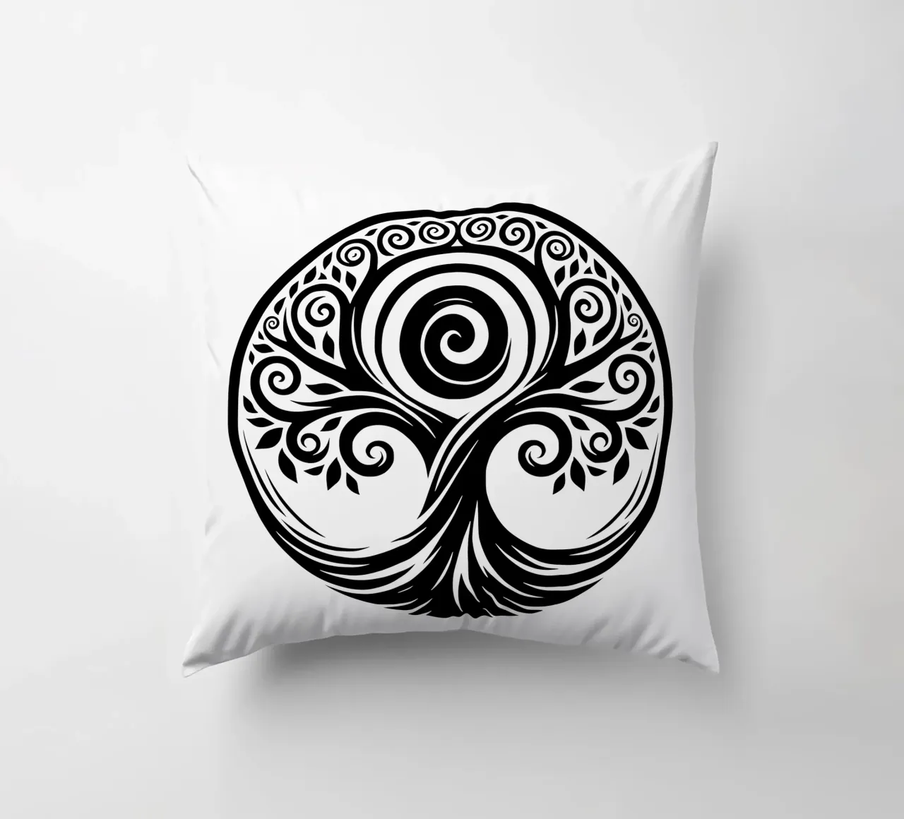 Mandala in bianco e nero cuscino da Spiritual Touch