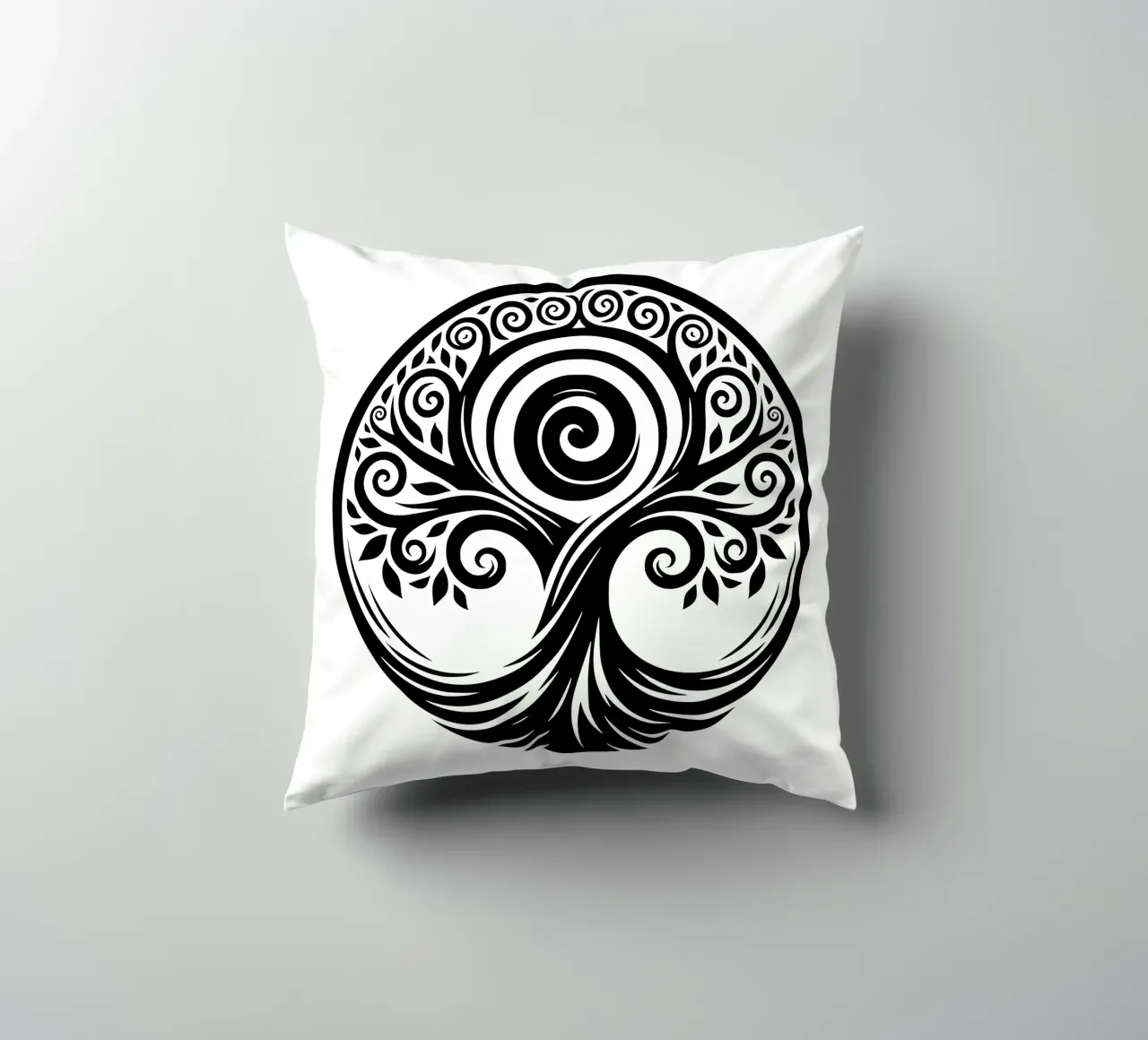 Mandala in bianco e nero cuscino da Spiritual Touch