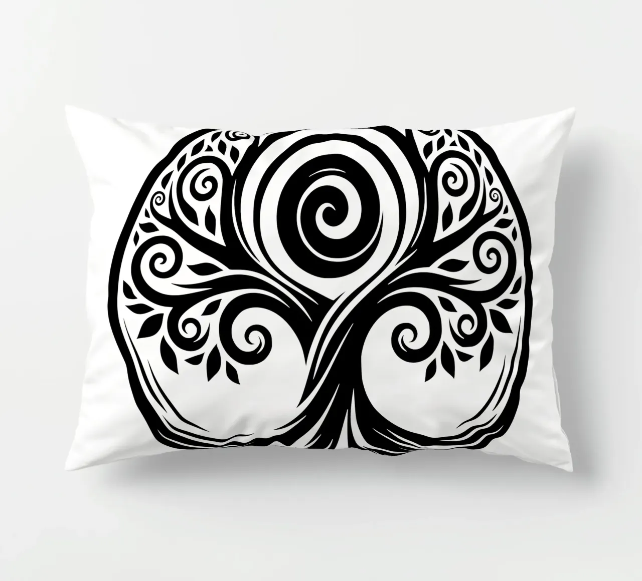 Mandala in bianco e nero cuscino da Spiritual Touch