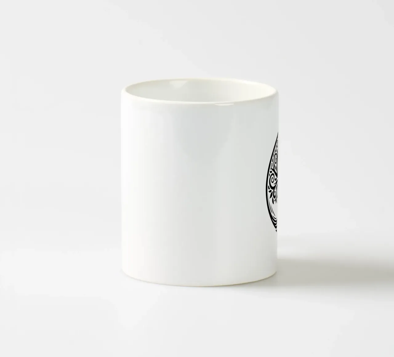 Mandala in bianco e nero tazza in ceramica da Spiritual Touch