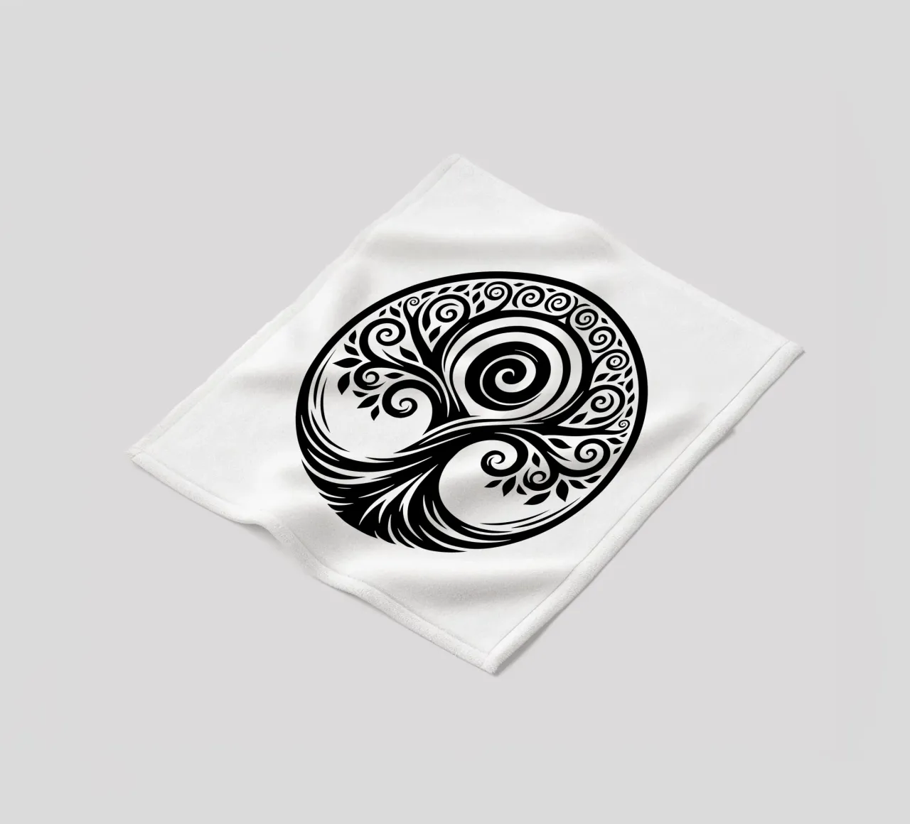 Mandala in bianco e nero coperta in pile da Spiritual Touch