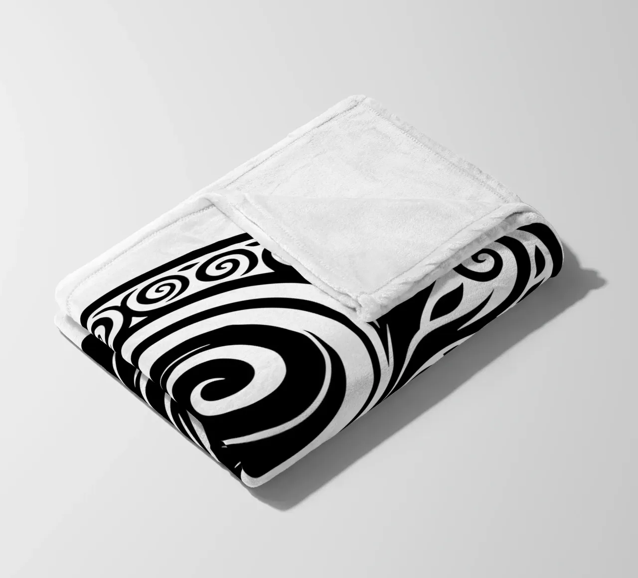 Mandala in bianco e nero coperta in pile da Spiritual Touch