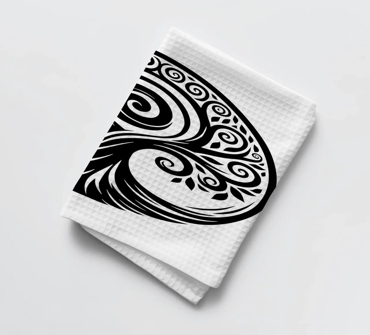 Mandala in bianco e nero canovaccio da cucina da Spiritual Touch