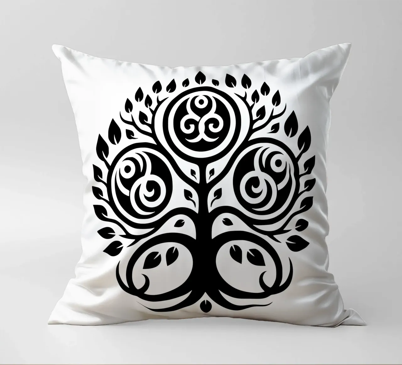 Mandala in bianco e nero cuscino da Spiritual Touch