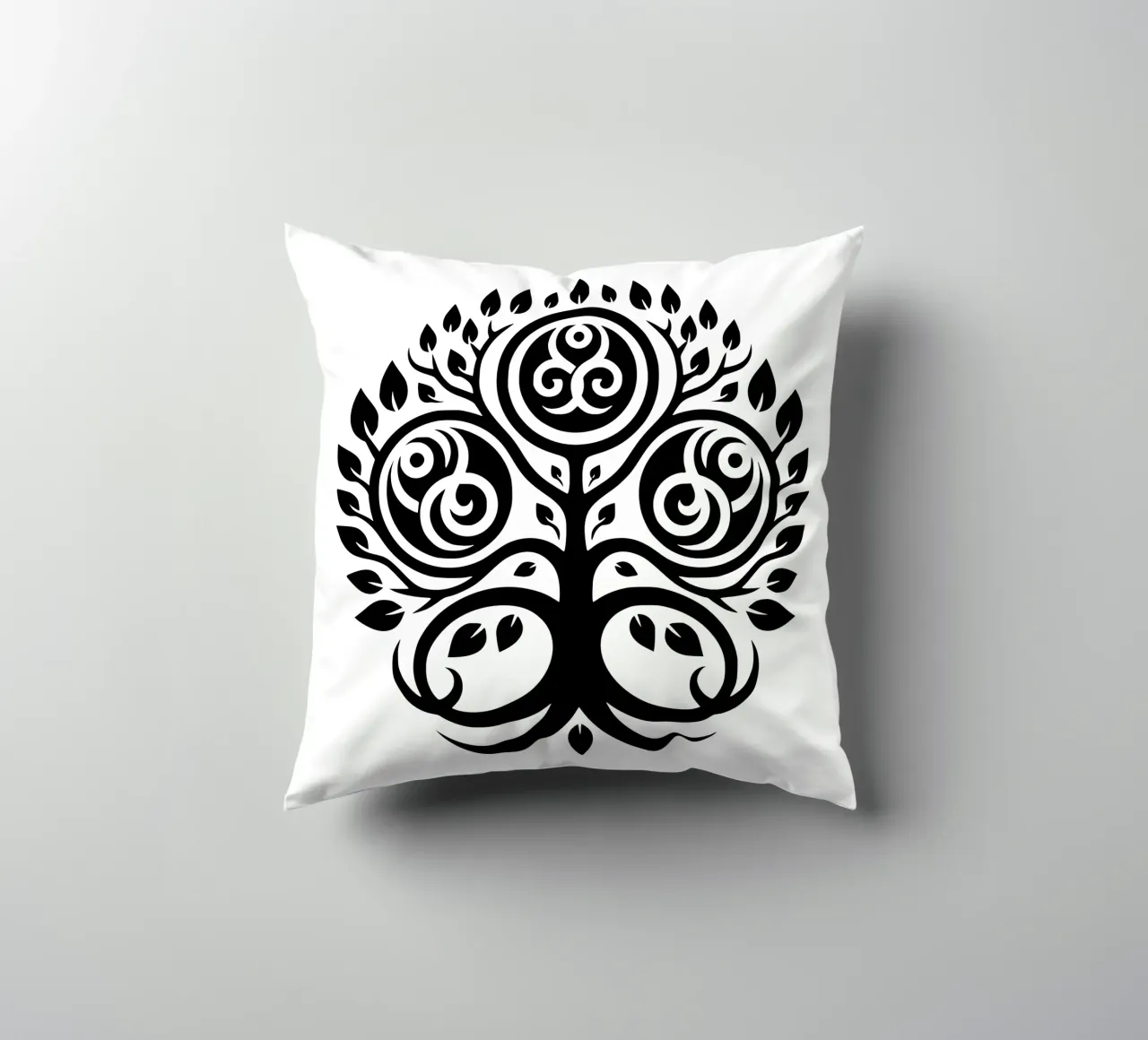 Mandala in bianco e nero cuscino da Spiritual Touch