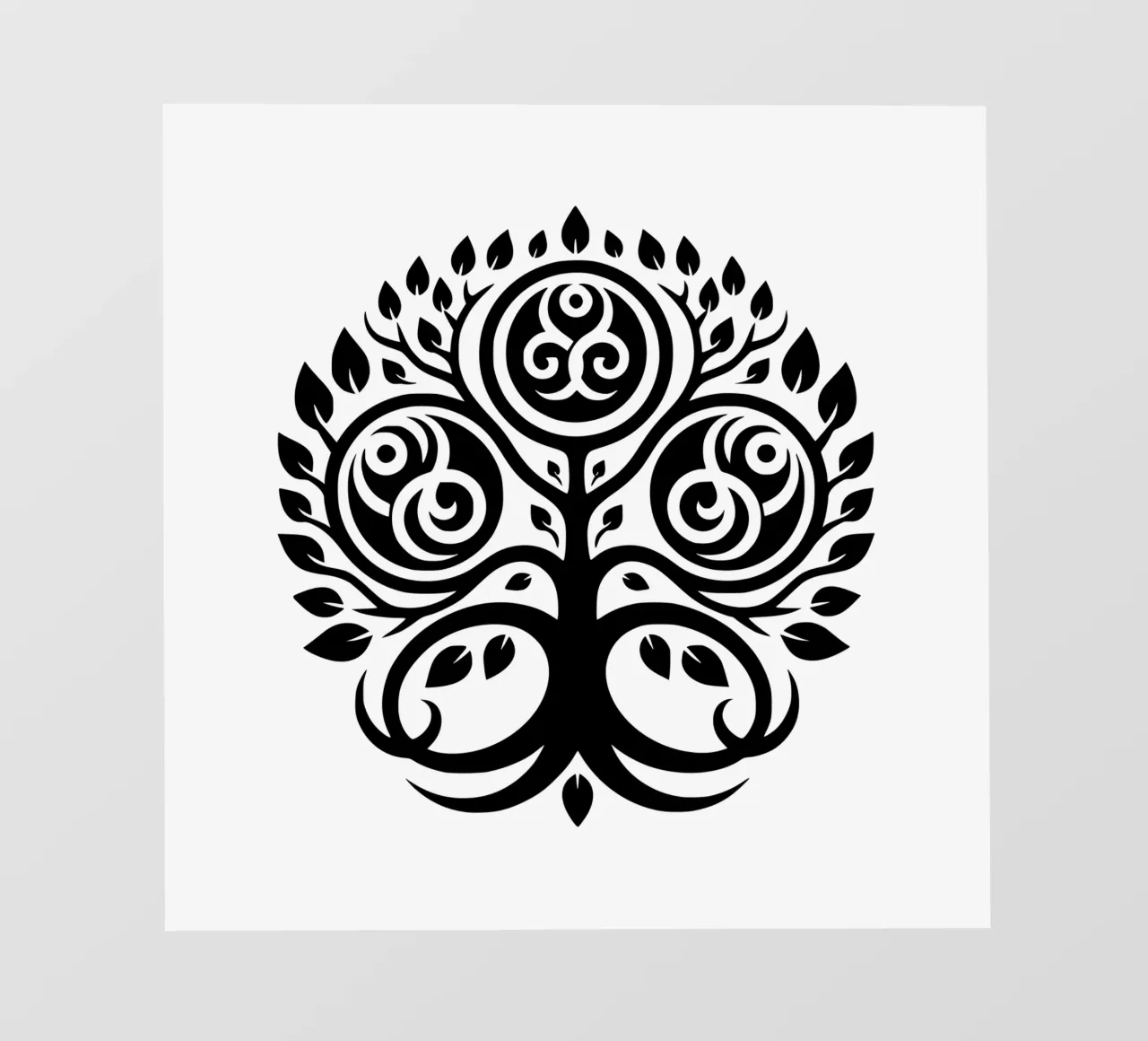 Mandala in bianco e nero telo in pvc da Spiritual Touch