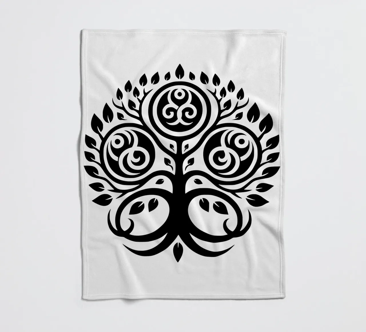 Mandala in bianco e nero coperta in pile da Spiritual Touch